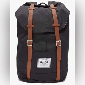 Herschel Supply Company Black Backpack with Brown Straps